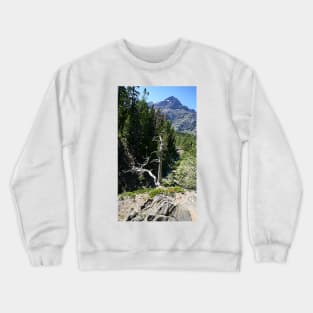 Glacier National Park, Dead Tree and Mountain Crewneck Sweatshirt